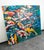 Artist: Mateo Romero (Attributed) Oil On Canvas / Wood Frame Date: Unknown Size: 6'x7' This extremely large textured oil...