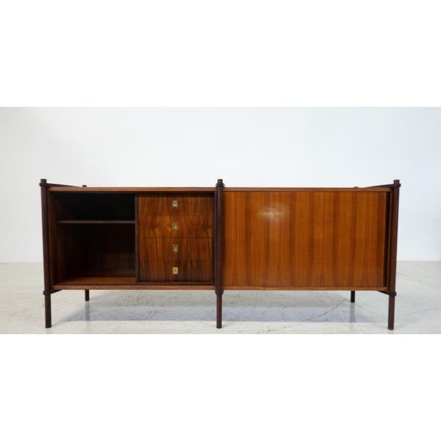 Wood Mid-Century Sideboard in the style of Hiroshi Fukuoh for Gavina, 1960s For Sale - Image 7 of 11