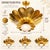 Handmade Brass Flower Chandelier, Hammered Lotus Ceiling Light, Antique Brass Floral Pendant, Art Deco Luxury Ceiling Fixture 28 Inches For Sale - Image 10 of 14