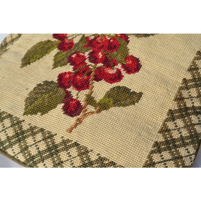 Needlepoint Pillow Cherries For Sale In Columbia, SC - Image 6 of 6