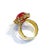 Bochic "Orient" Vintage Multi Sapphire & Ruby Ring Set In 18K Gold & Silver For Sale - Image 9 of 18