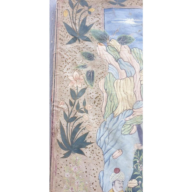 Kajar Panel, 19th Century, 1800s, Silk For Sale - Image 12 of 16