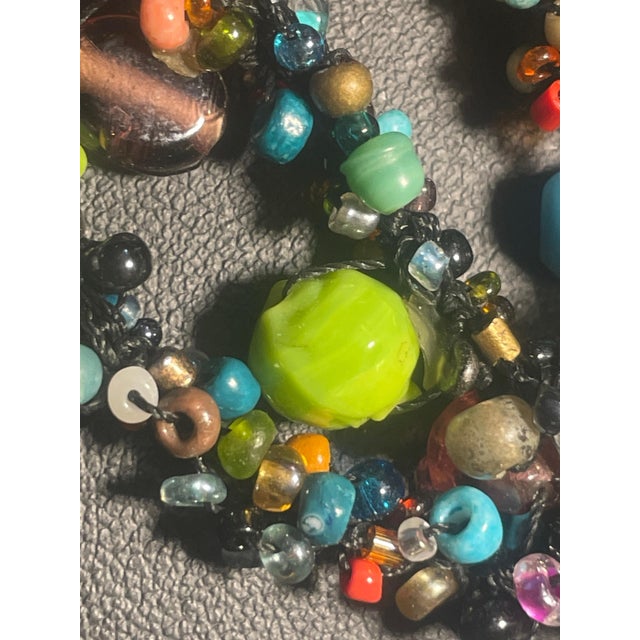 Antique Necklace Venetian Lampwork and Bohemian Molded Glass Beads For Sale In South Bend - Image 6 of 10