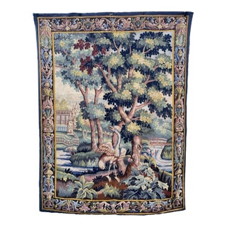 French Verdure Tapestry With Bird For Sale