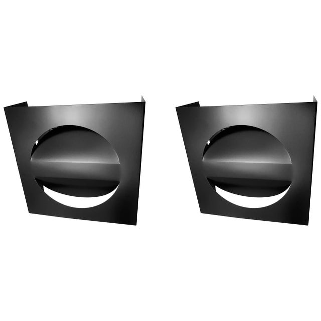 1960s Mid-Century Dutch RAAK Signal Black Wall Lights Sconces - a Pair For Sale - Image 10 of 10