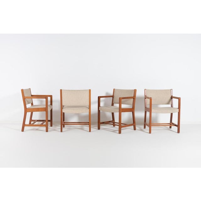 Vintage Danish Dining Set by Christian Hvidt for Soborg Mobelfabrik, 1990s, Set of 5 For Sale - Image 11 of 16