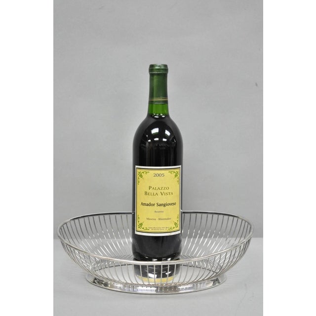 Vintage Gorham Yc743 English Victorian Silver Plated Wire 11" Bread Fruit Basket For Sale - Image 10 of 10