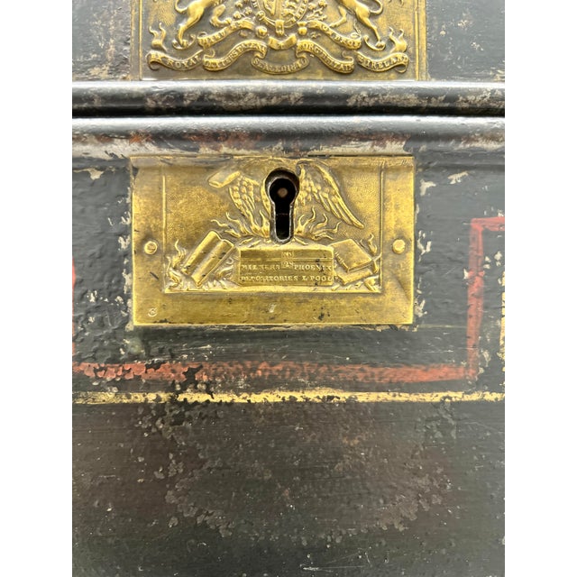 19th Century English Iron Strongbox on Stand by Thomas Milner & Son Liverpool For Sale - Image 4 of 12