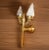 Antique 20" French Regency Brass/ Bronze Hand Held Torch Wall Sconce With Flame Shades For Sale - Image 16 of 18