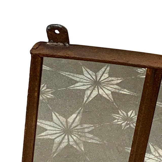 Rustic Antique Heavy Metal Frame Mirror For Sale - Image 3 of 4