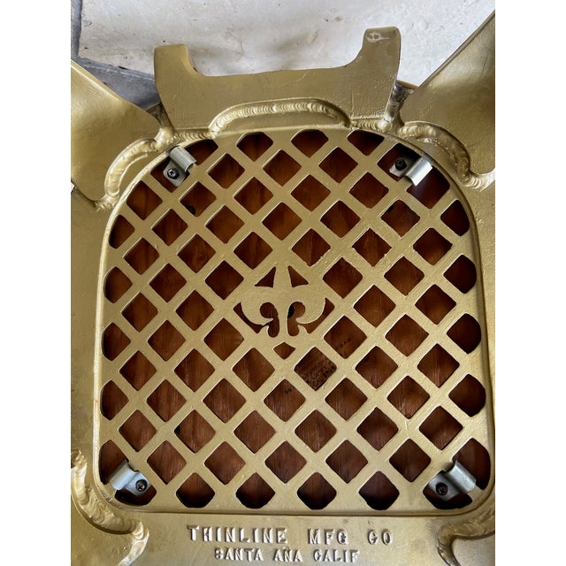 Thinline Dining Set: Cast Aluminum Table & 6 Chairs, 1960s Usa For Sale - Image 12 of 13