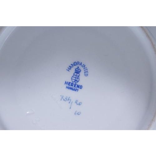 White Herend Rothschild Bird Pattern Set of Fine Hungarian China - 107 Pieces For Sale - Image 8 of 8