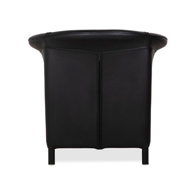 Black Leather Aura Armchair by Paolo Piva for Wittmann For Sale - Image 13 of 15