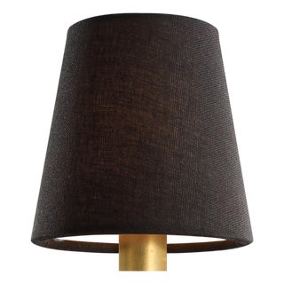 Visual Comfort Signature 4" Black Linen Empire Shade For Sale
