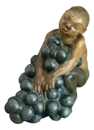 Stoneware Grape Harvest No. 27 Faun by Kai Nielsen for Bing & Grondahl, 1920s