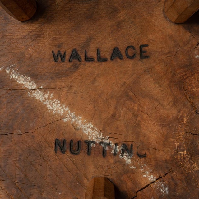 Wood Early 20th Century Primitive Wallace Nutting Stool For Sale - Image 7 of 7