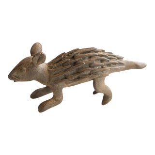 Vintage African Porcupine Sculpture For Sale