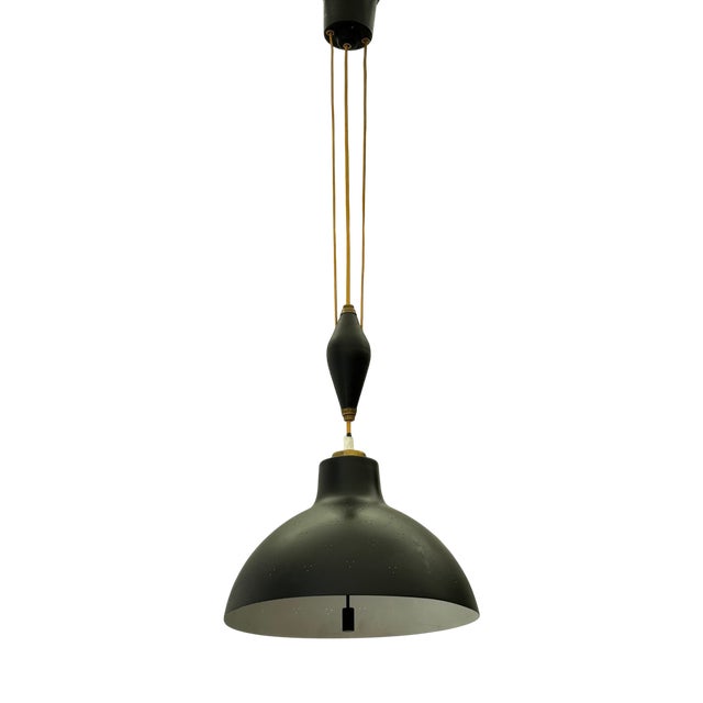 Mid-Century 530-008 Pendant Lamp by Bertil Brisborg for Nordiska Kompaniet, Sweden, 1950s For Sale
