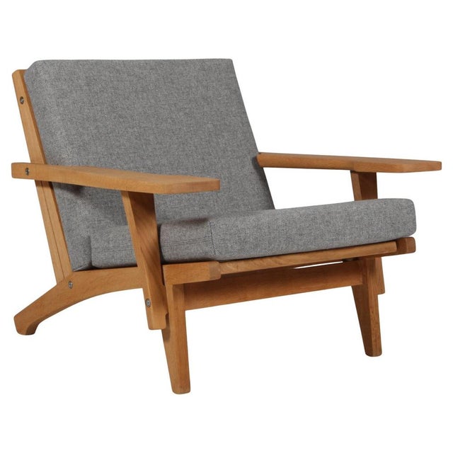 Brown Lounge Chair Model GE-370 attributed to Hans J. Wegner for Getama, 1960s For Sale - Image 8 of 8