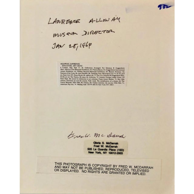 American Fred W. McDarrah, Vintage Silver Gelatin Photograph Guggenheim Museum Architecture Photo Alloway, 1964 For Sale - Image 3 of 6