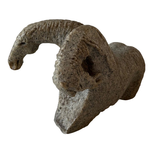 1960s Two Headed Horse Stone Sculpture by Lebadang For Sale