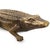 This Crocodile sculpture not only has a toothy grin, it has such detail, that if it weren't for the metallic brassy gold...