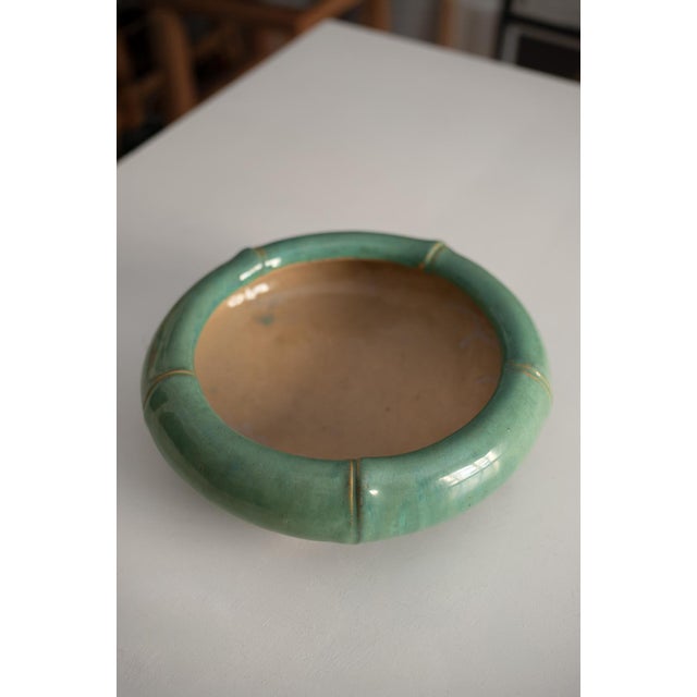 Glazed ceramic Catchall – 20th Century Product details Made of purple clay from the 20th century, in the form of a bamboo...