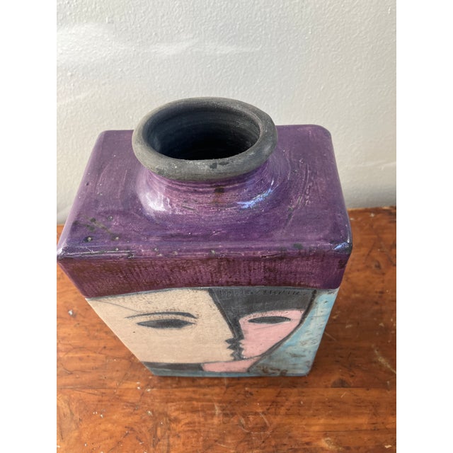 Ceramic Original Linda Mielke Modernist Raku Vase, Circa 1960s, Signed For Sale - Image 7 of 11