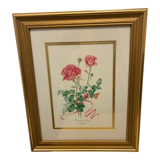Beautiful Mademoiselle Rose Print Reproduction For Sale