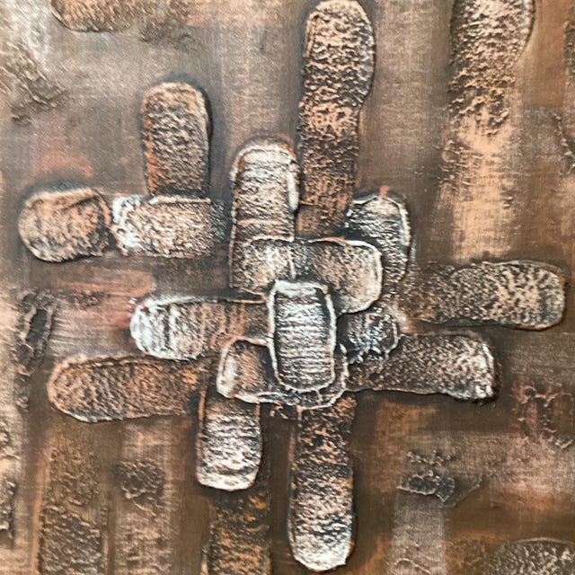 Mid 20th Century Abstract Painting on the Canvas by R. Wavra Framed For Sale - Image 11 of 12