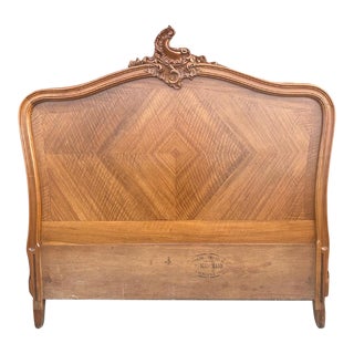Vintage French Carved Headboard For Sale