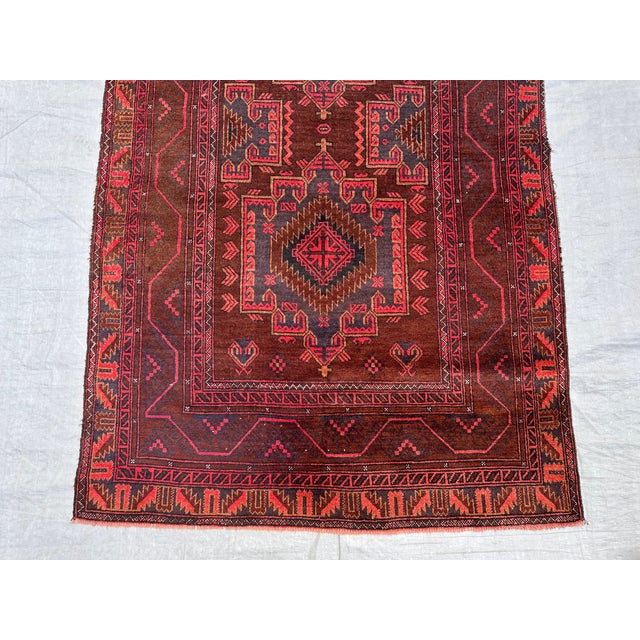 Antique Herati Hand-Knotted Wool Rug - 8'7" X 4'0" For Sale - Image 4 of 14