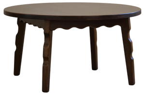 Mid-Century Modern Danish Round Sofa Table in Stained Oak by Henning Kjærnulf, 1960s