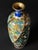 Metal Antique Japanese Meiji Cloisonné Vase - Phoenix & Aventurine Goldstone, 7" For Sale - Image 7 of 7
