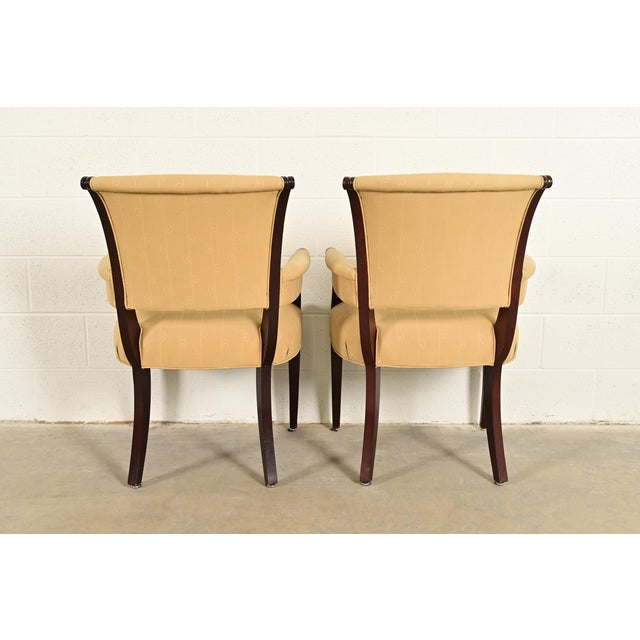 Barbara Barry for Baker Furniture Modern Regency Mahogany Dining Chairs, Set of Eight For Sale - Image 12 of 14