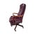 1994 Classic Leather Burgundy Top-Grain Leather Tufted Executive Swivel Chairs – Pair For Sale - Image 10 of 12