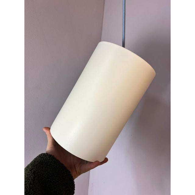 Metal Cylinder Lamp in White by Fog & Mørup For Sale - Image 7 of 11