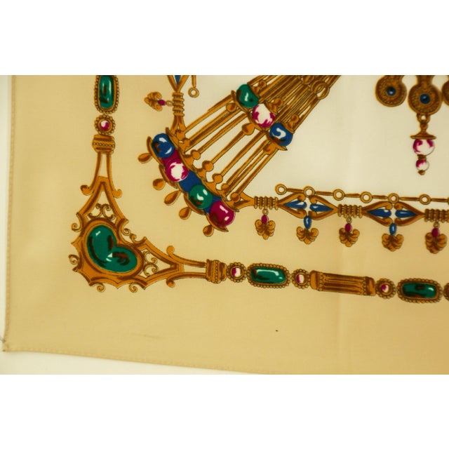 Contemporary Loris Azzaro Paris Silk Scarf 1980s For Sale - Image 3 of 12