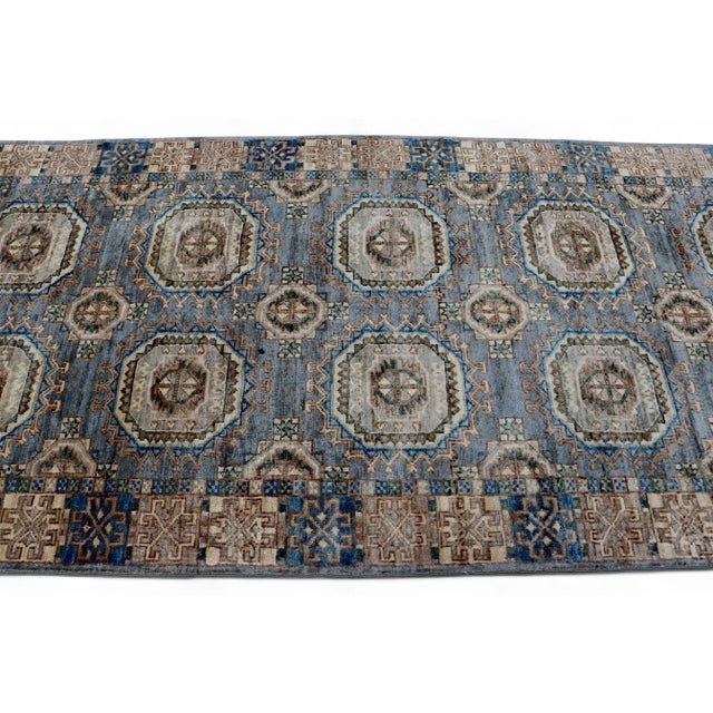 Vintage Tribal Hand-Knotted Runner Rug, 2010s For Sale - Image 9 of 18