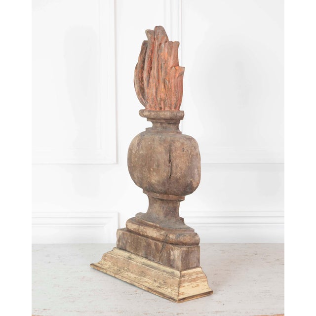 French French 18th Century Carved Wood Fire Pot For Sale - Image 3 of 8