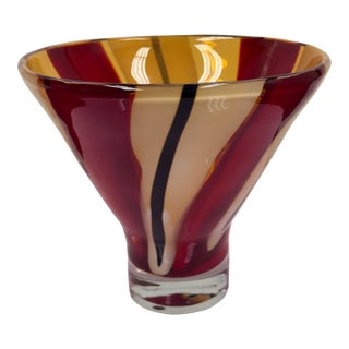 Waterford Evolution Collection Moroccan Breeze Art Glass Flared Bowl For Sale