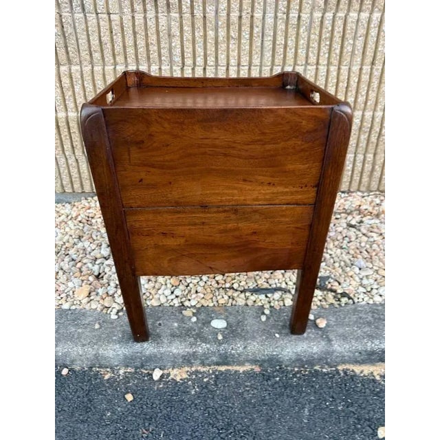 George III Period Faded Mahogany Commode Bed Side For Sale - Image 11 of 16