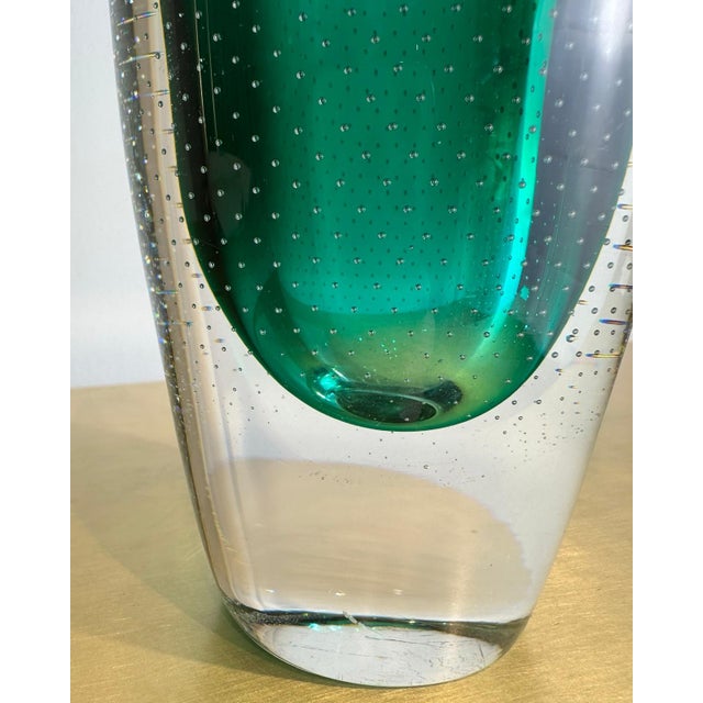 Green Vase by Eystein Sandnes, 1950s, in Very Good conditions. Designed 1950 to 1959 This piece is attributed to the...