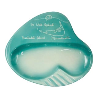 Vintage the White Elephant Hotel Nantucket Island Massachusetts Ceramic Ashtray For Sale