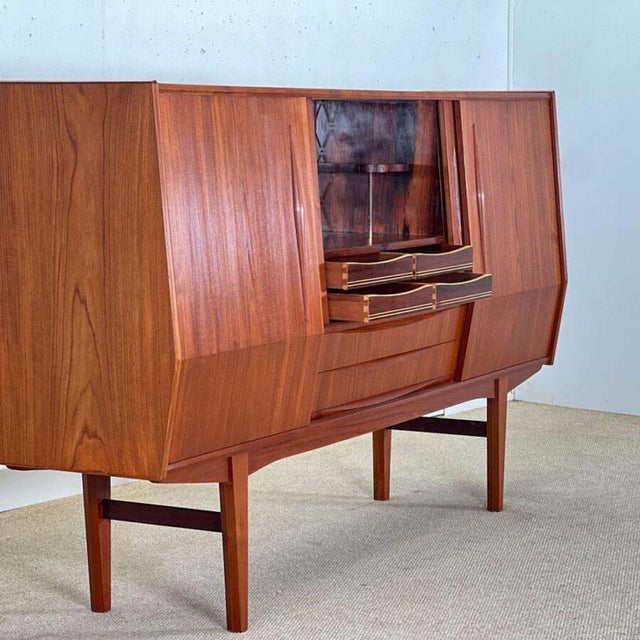 Wood Danish High Sideboard by E.W. Bach For Sale - Image 7 of 11