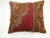 Art Deco Red Pillow Made from Antique Turkish Antique Rug For Sale - Image 3 of 3