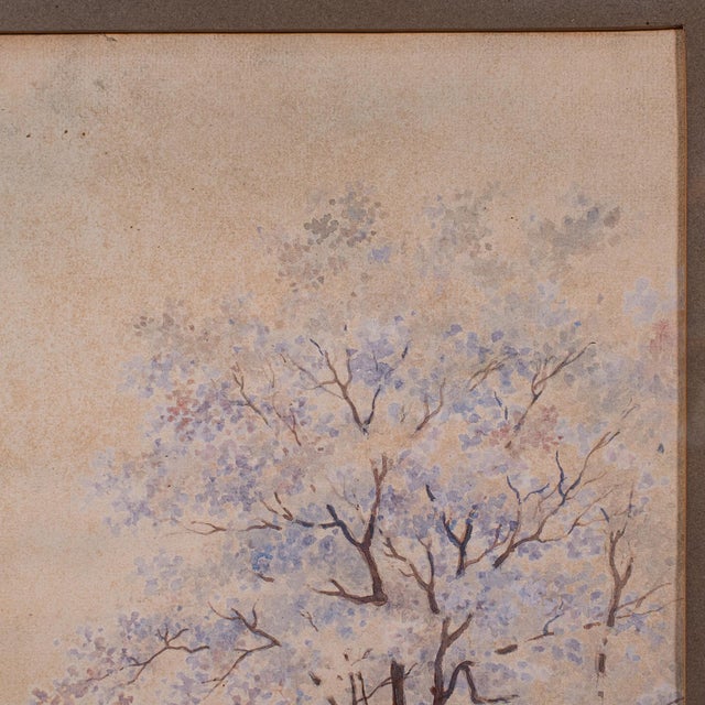 Vintage Torii Gate Landscape Painting, Japanese School, Watercolour, Art, c.1960 For Sale - Image 9 of 11