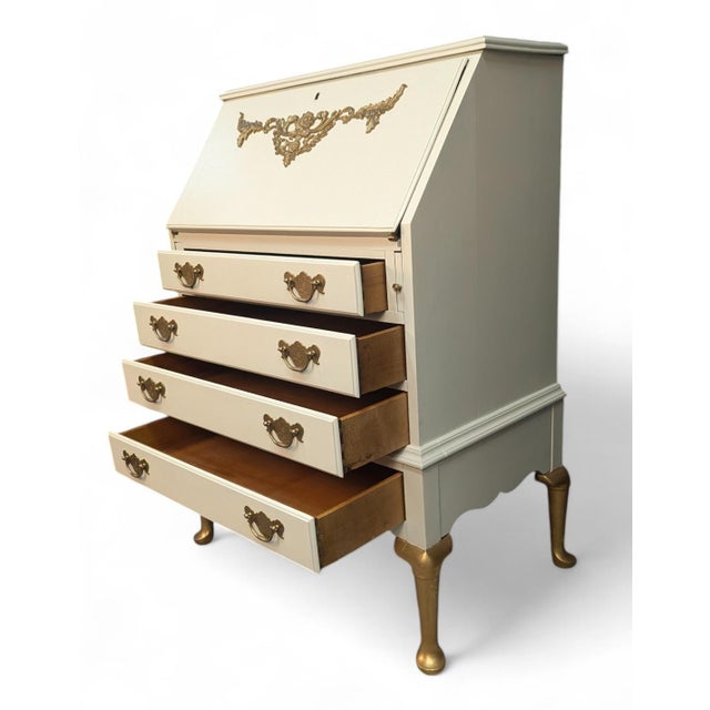 1960s Queen Anne Lady's Writing Desk For Sale - Image 4 of 5