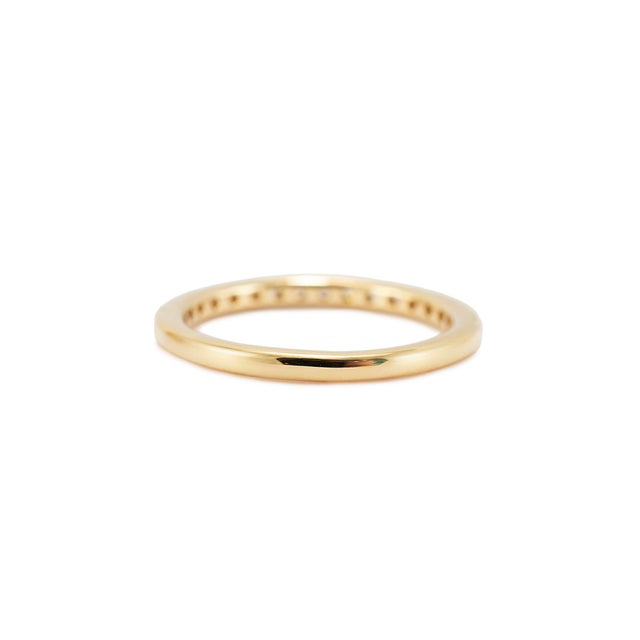 Early 21st Century 14k Yellow Gold 0.34ct Round Brilliant Lab Grown Diamond Half Eternity Band, Size 5.5 For Sale - Image 5 of 9