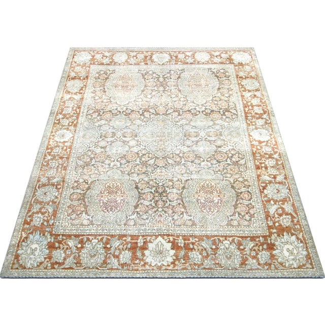 1940s 1940s Persian Kerman Rug For Sale - Image 5 of 6